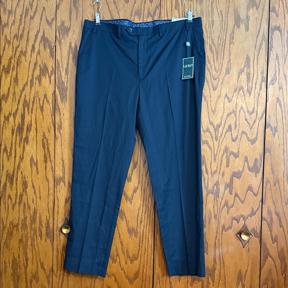 Lauren Ralph Lauren Men's Navy Dark Blue Dress Pants 40x32 total comfort